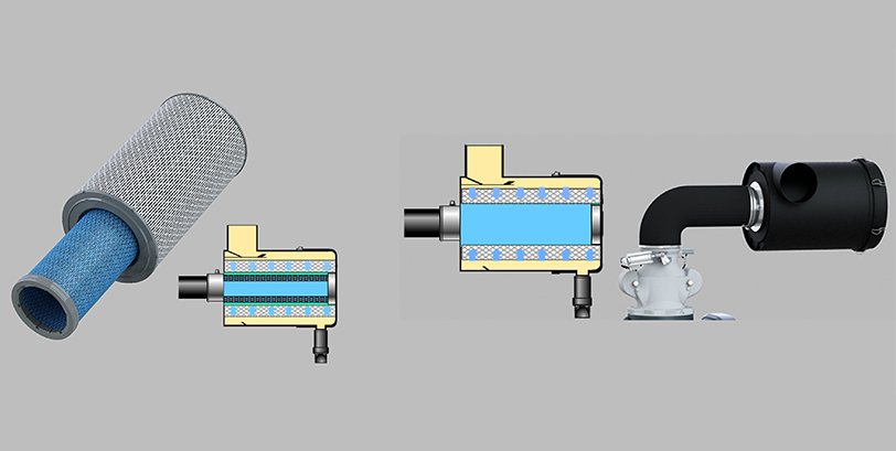 Heavy duty air filter designed for dusty environment.