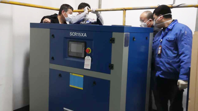 SCR develop the 100% class 0 oil free scroll compressor with Anest Iwata