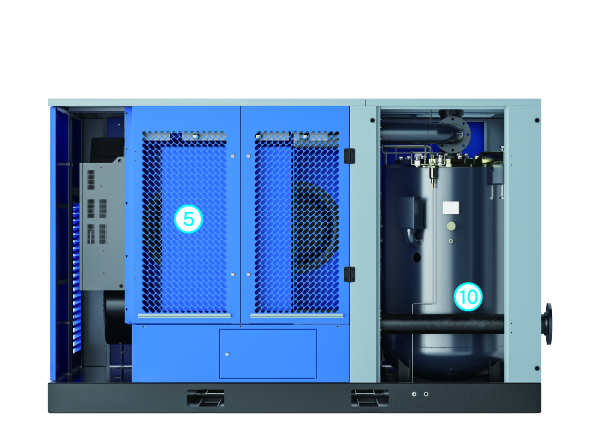 Compresor de aire de tornillo VSD magnético permanente de baja presión serie LBPM